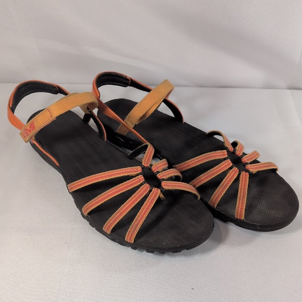 Teva Kayenta Womens 11 Adjustable Strap Sandals 6310 Orange Waterproof Shoes